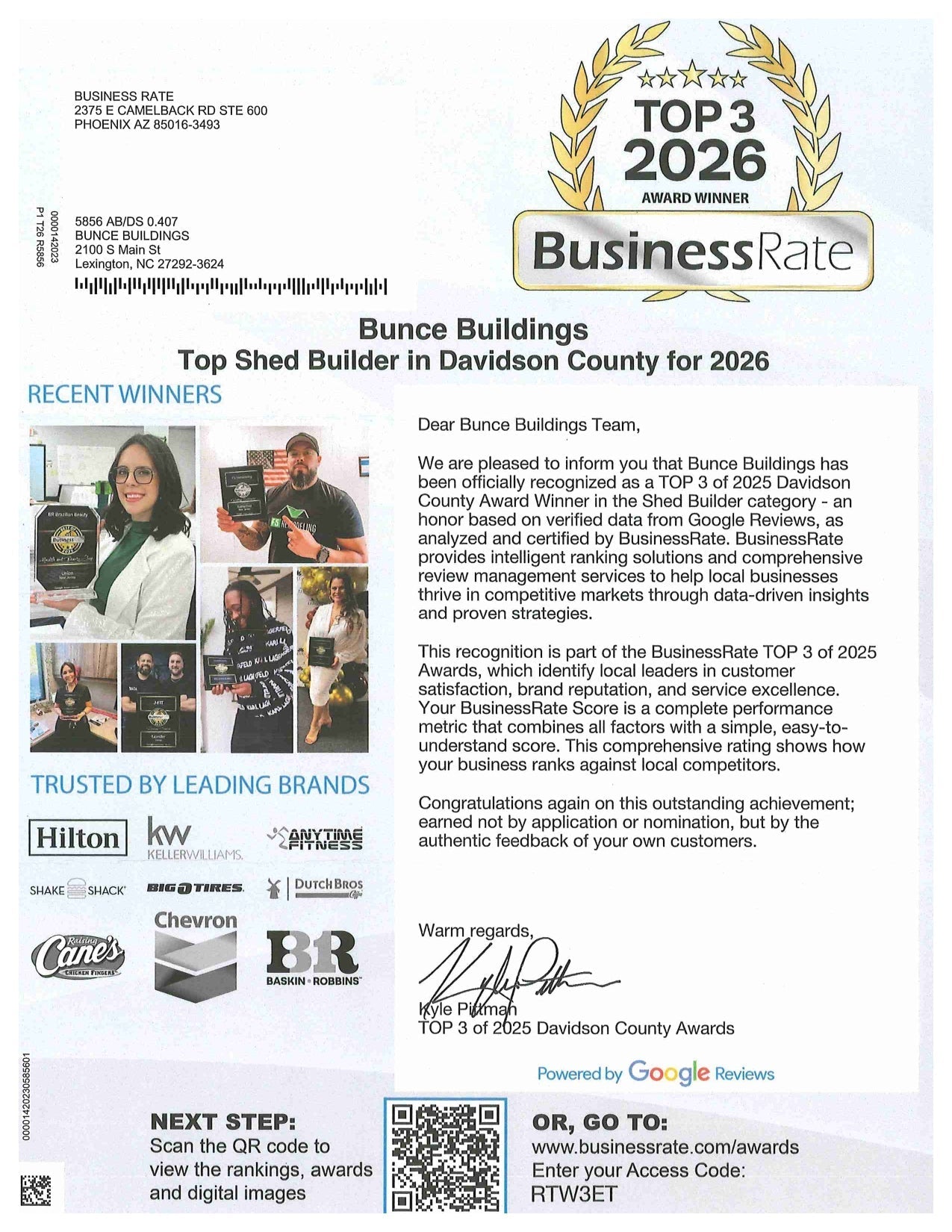 Bunce Buildings Named a TOP 3 Shed Builder for 2026! - Bunce Buildings