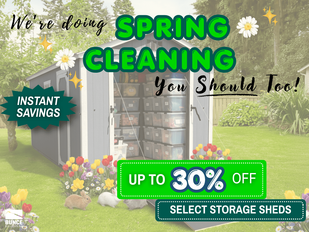 Promotion: Spring Cleaning Clearance Sale – Bunce Buildings
