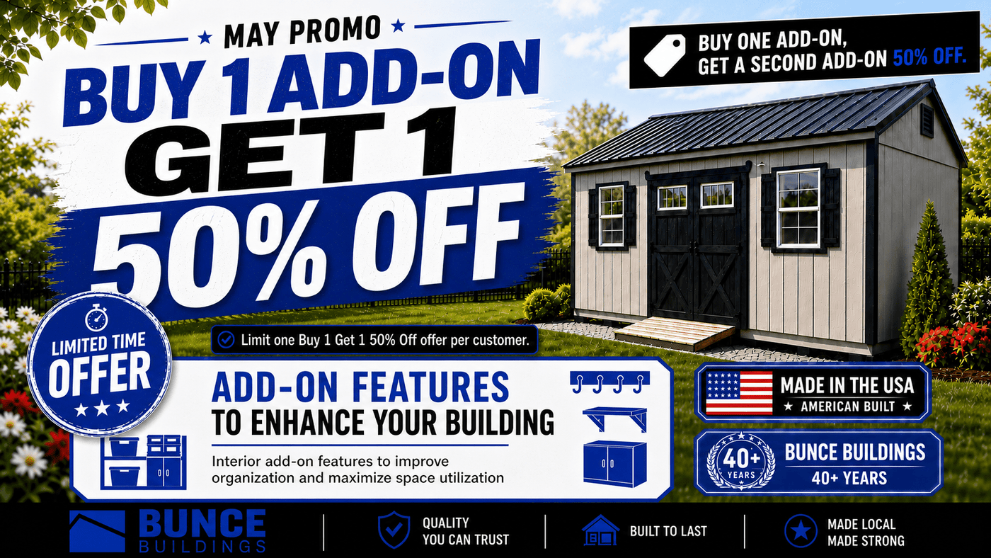 Buy One Add-On Get One Add-On Half Off - Bunce Buildings