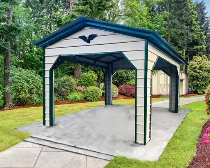 12x15x9 Metal Carport - Vertical Roof (SKU: FB84) Bunce Buildings SKU-FB84