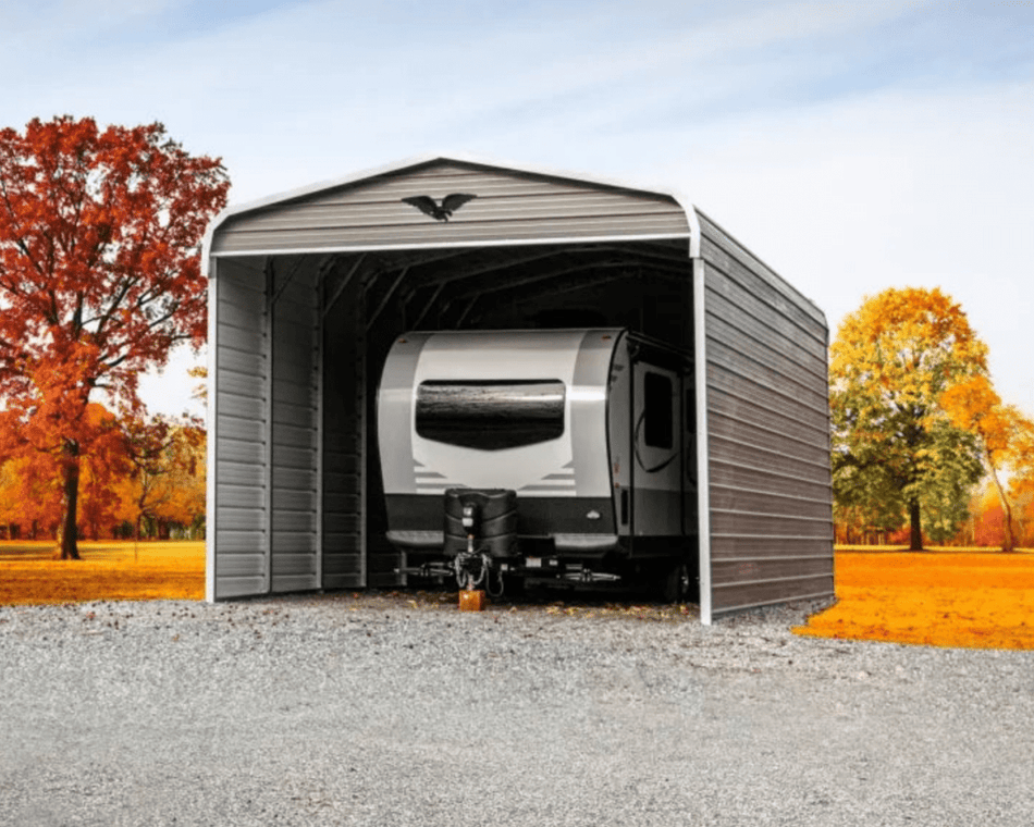 15x30x11 Regular Roof Metal Carport (SKU: FB160) Bunce Buildings 