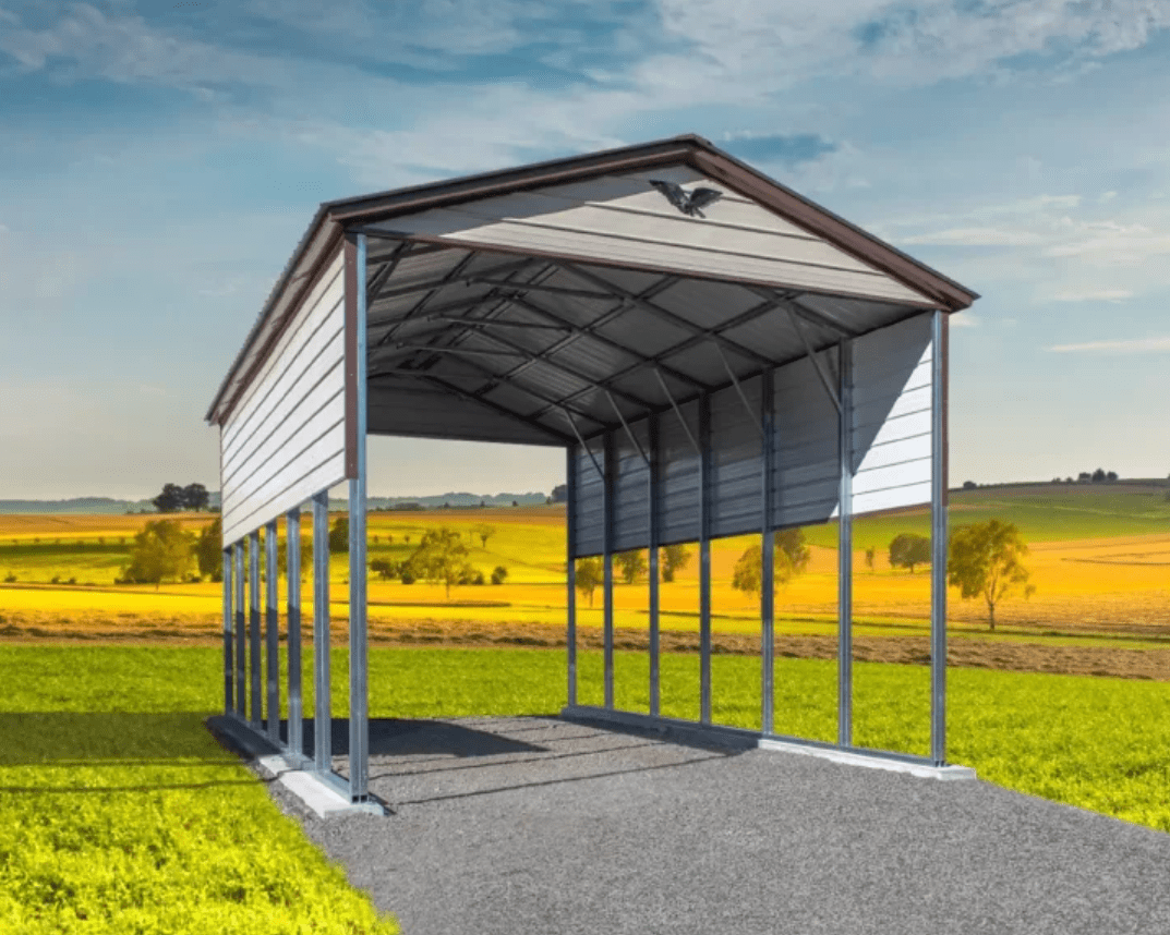 18x30x14 Metal RV Cover - Vertical Roof (SKU: FB51) Bunce Buildings FB51