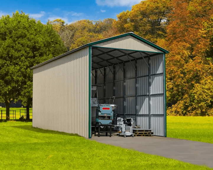 18x35x16 Metal RV Cover - Regular Roof (SKU: FB137) Bunce Buildings FB137