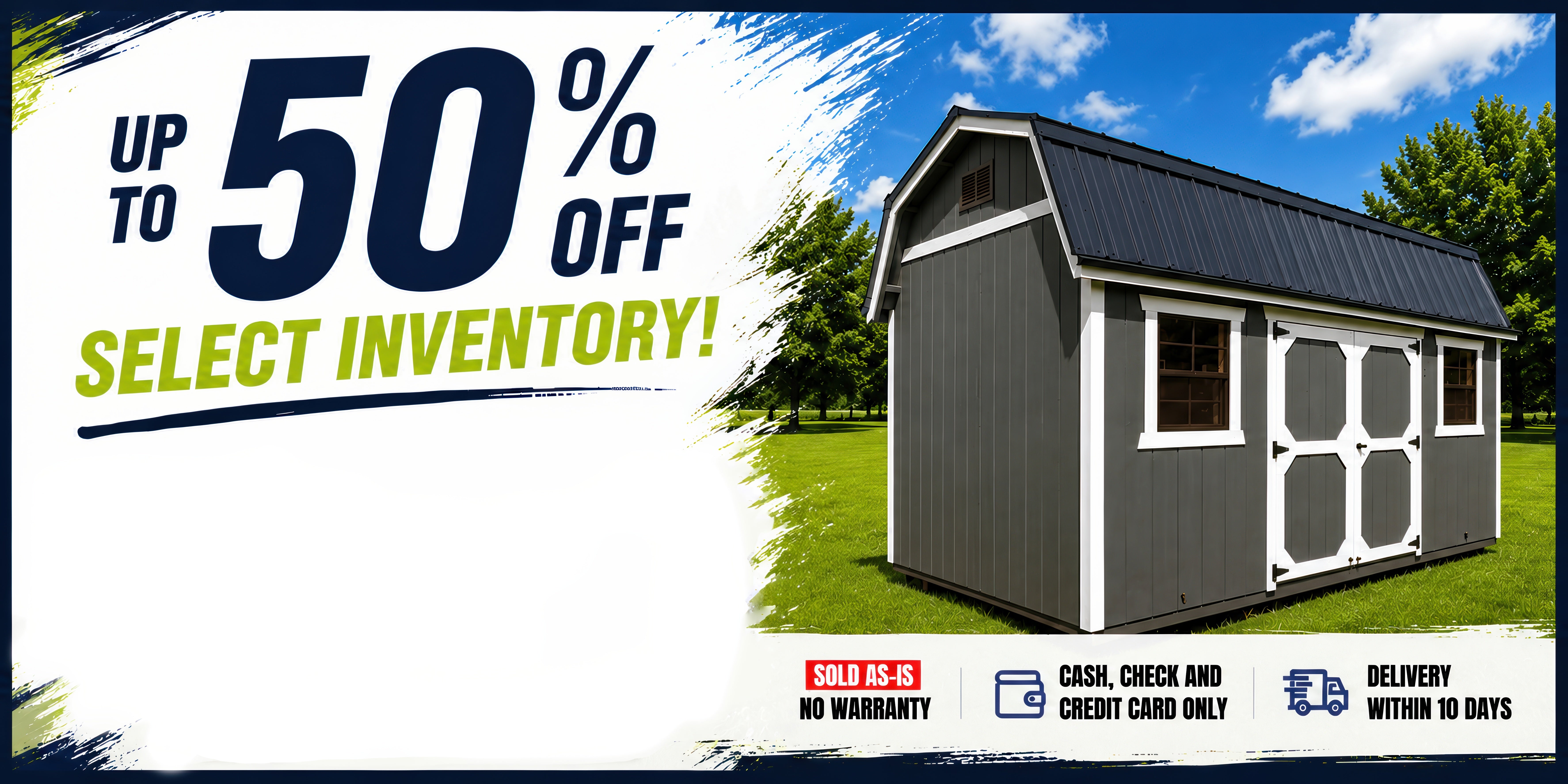 Up to 50% off select inventory