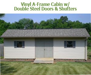 vinyl-a-frame-cabin-dbl-steel-doors-shutters-1