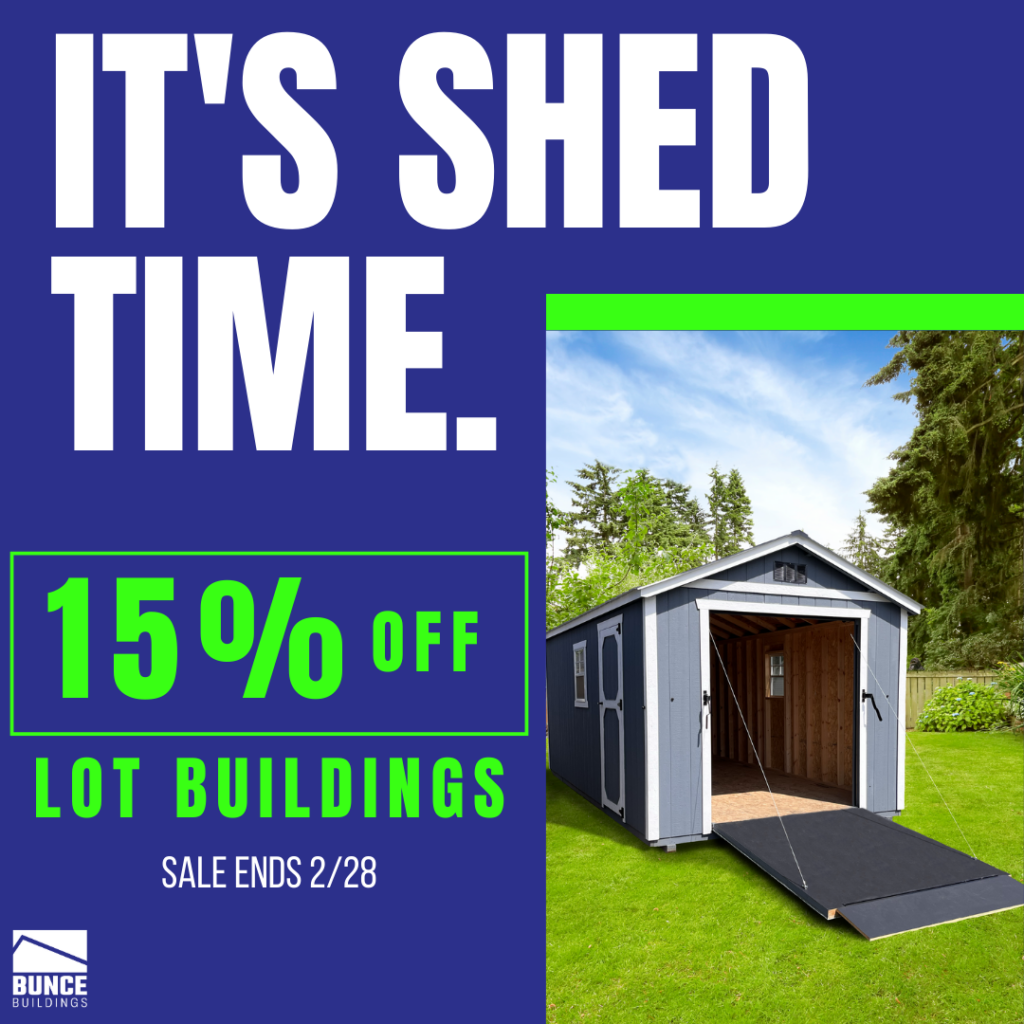 15% Off Shed Time